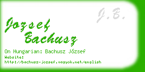 jozsef bachusz business card